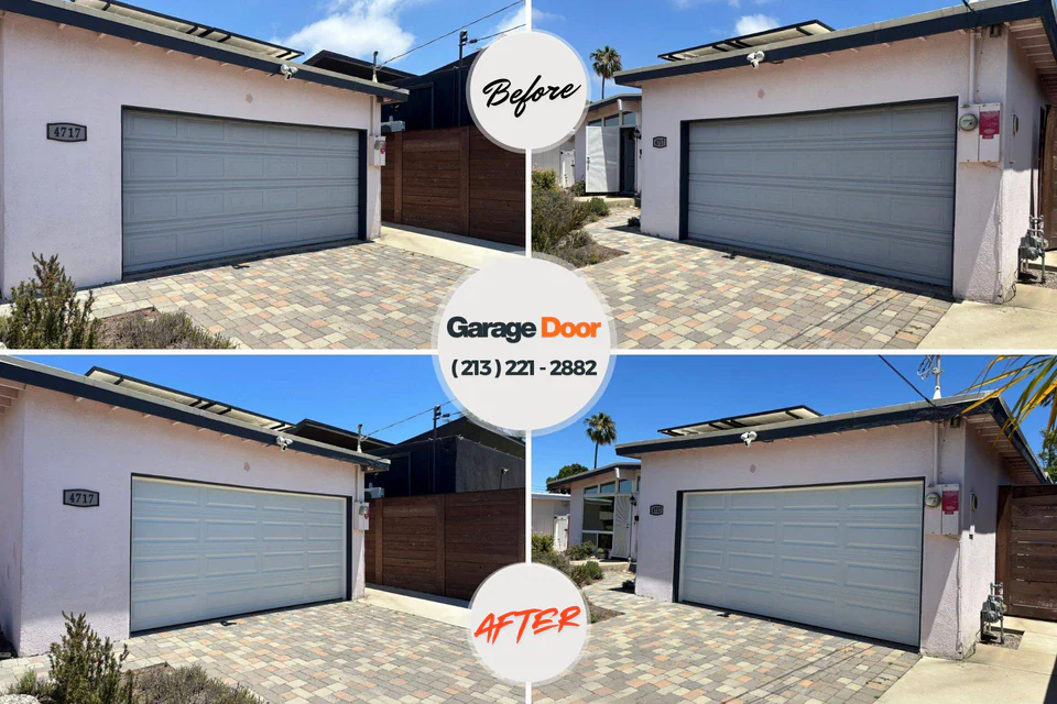Before and after: garage door repair Spring Lake, NJ